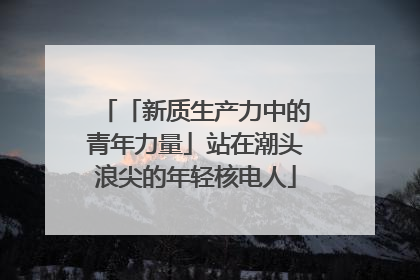 「新质生产力中的青年力量」站在潮头浪尖的年轻核电人