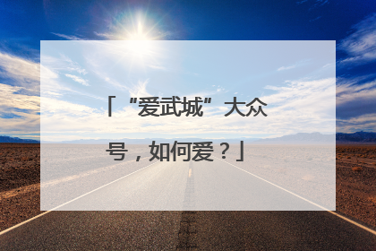 “爱武城”大众号，如何爱？