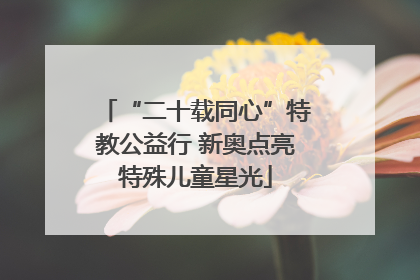 “二十载同心”特教公益行 新奥点亮特殊儿童星光