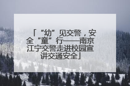 “幼”见交警，安全“童”行——南京江宁交警走进校园宣讲交通安全