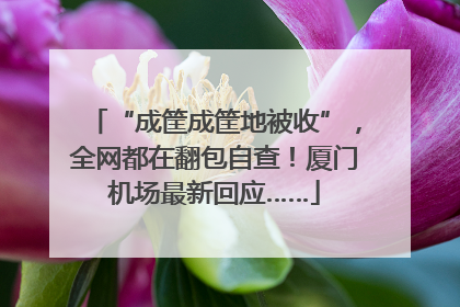 “成筐成筐地被收”，全网都在翻包自查！厦门机场最新回应……