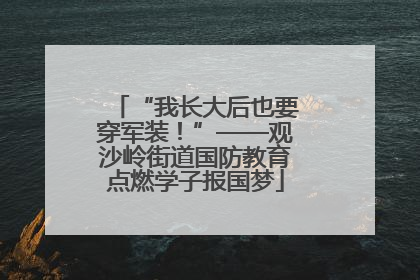 “我长大后也要穿军装！”——观沙岭街道国防教育点燃学子报国梦