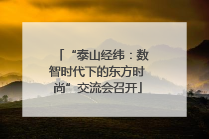 “泰山经纬：数智时代下的东方时尚”交流会召开