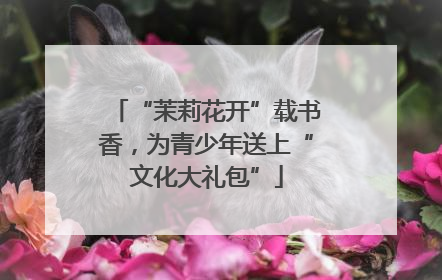 “茉莉花开”载书香，为青少年送上“文化大礼包”