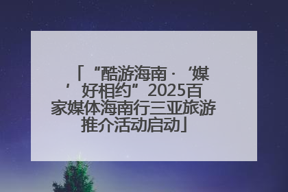 “酷游海南 ·‘媒’好相约”2025百家媒体海南行三亚旅游推介活动启动