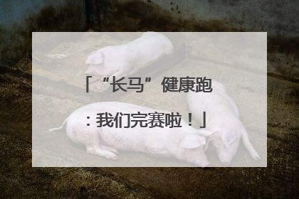 “长马”健康跑：我们完赛啦！