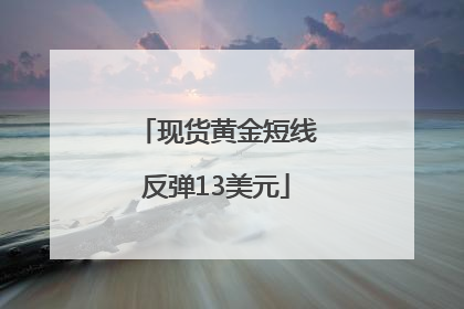 现货黄金短线反弹13美元