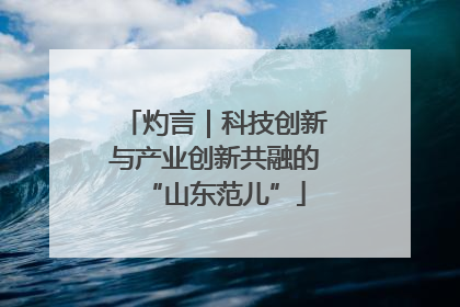 灼言｜科技创新与产业创新共融的“山东范儿”