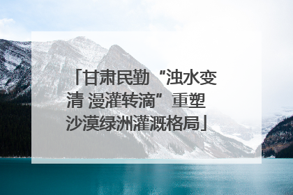 甘肃民勤“浊水变清 漫灌转滴”重塑沙漠绿洲灌溉格局