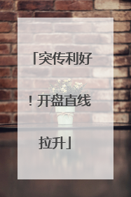 突传利好！开盘直线拉升