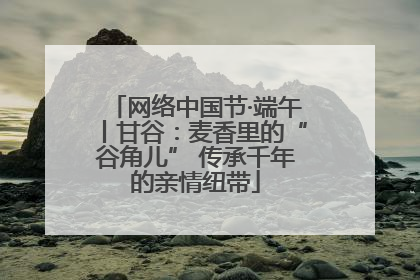网络中国节·端午丨甘谷：麦香里的“谷角儿” 传承千年的亲情纽带