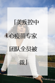 美疾控中心疫苗专家团队全员被裁