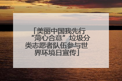 美丽中国我先行 “菏心合意”垃圾分类志愿者队伍参与世界环境日宣传