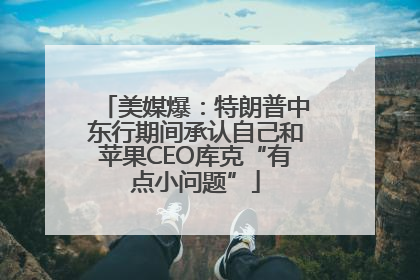 美媒爆：特朗普中东行期间承认自己和苹果CEO库克“有点小问题”