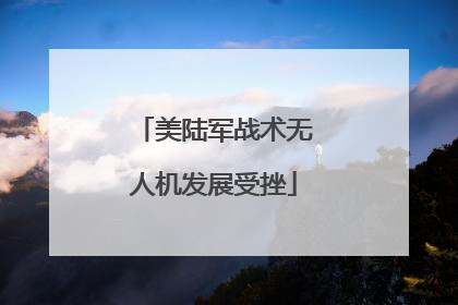 美陆军战术无人机发展受挫