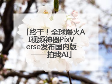 终于！全球爆火AI视频神器PixVerse发布国内版——拍我AI