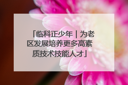 临科正少年｜为老区发展培养更多高素质技术技能人才