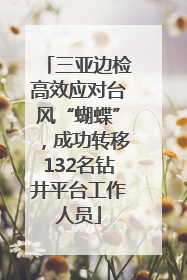 三亚边检高效应对台风“蝴蝶”，成功转移132名钻井平台工作人员
