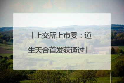 上交所上市委：道生天合首发获通过