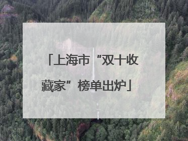 上海市“双十收藏家”榜单出炉