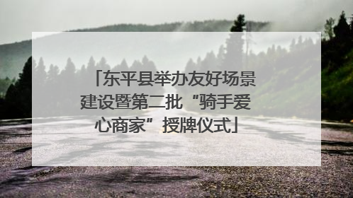 东平县举办友好场景建设暨第二批“骑手爱心商家”授牌仪式