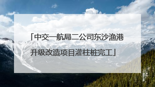中交一航局二公司东沙渔港升级改造项目灌柱桩完工