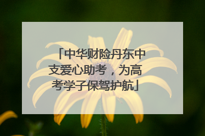 中华财险丹东中支爱心助考，为高考学子保驾护航