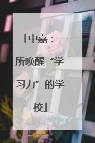 中嘉：一所唤醒“学习力”的学校