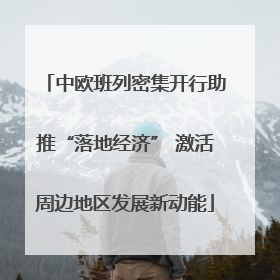 中欧班列密集开行助推“落地经济” 激活周边地区发展新动能