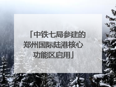 中铁七局参建的郑州国际陆港核心功能区启用