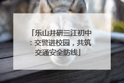 乐山井研三江初中：交警进校园，共筑交通安全防线