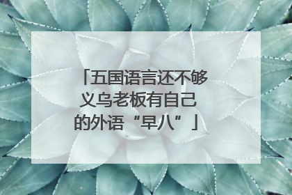 五国语言还不够 义乌老板有自己的外语“早八”