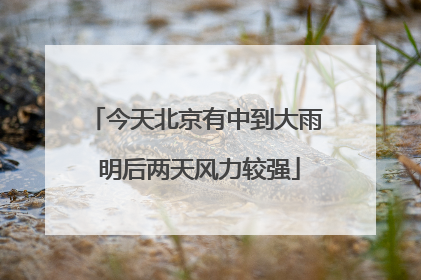 今天北京有中到大雨 明后两天风力较强