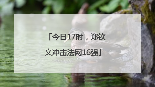 今日17时，郑钦文冲击法网16强