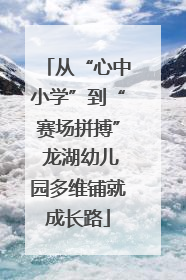从“心中小学”到“赛场拼搏” 龙湖幼儿园多维铺就成长路