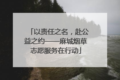 以责任之名，赴公益之约——麻城烟草志愿服务在行动