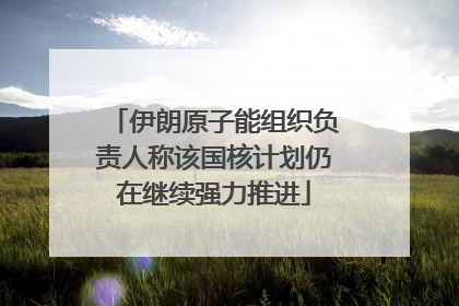 伊朗原子能组织负责人称该国核计划仍在继续强力推进