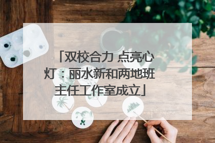 双校合力 点亮心灯：丽水新和两地班主任工作室成立