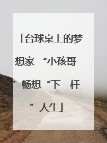 台球桌上的梦想家 “小孩哥”畅想“下一杆”人生