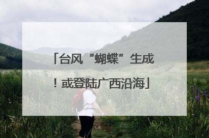 台风“蝴蝶”生成！或登陆广西沿海