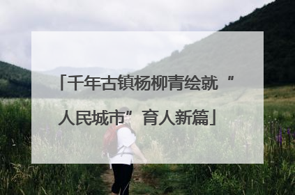千年古镇杨柳青绘就“人民城市”育人新篇