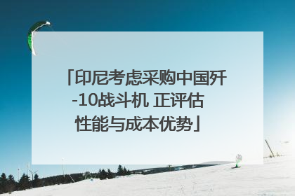 印尼考虑采购中国歼-10战斗机 正评估性能与成本优势