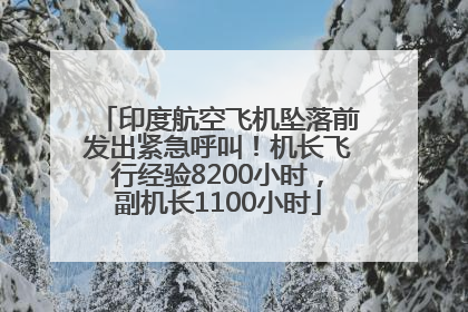 印度航空飞机坠落前发出紧急呼叫！机长飞行经验8200小时，副机长1100小时