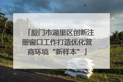厦门市湖里区创新注册窗口工作打造优化营商环境“新样本”