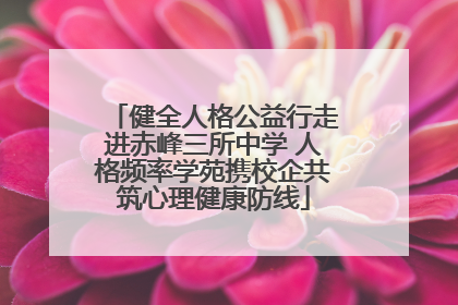 健全人格公益行走进赤峰三所中学 人格频率学苑携校企共筑心理健康防线