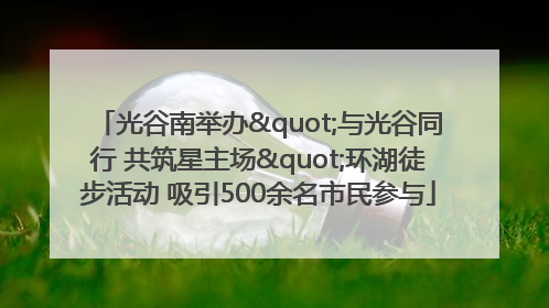 光谷南举办"与光谷同行 共筑星主场"环湖徒步活动 吸引500余名市民参与