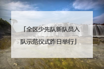 全区少先队新队员入队示范仪式昨日举行