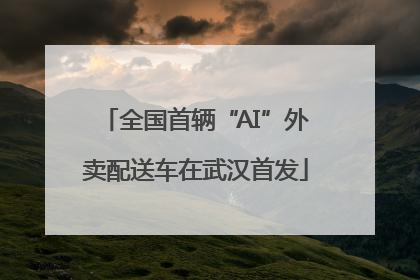 全国首辆“AI”外卖配送车在武汉首发