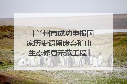 兰州市成功申报国家历史遗留废弃矿山生态修复示范工程