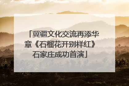 冀疆文化交流再添华章《石榴花开别样红》石家庄成功首演